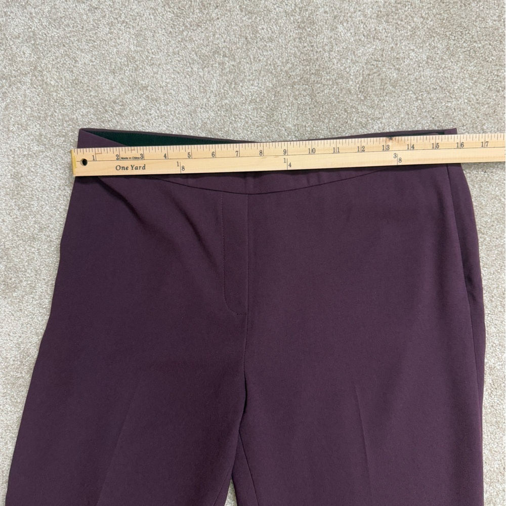 Elie Tahari- Slim Leg Crepe Pant - Burgandy/Eggplant - size US 8 - Picture 7 of 11